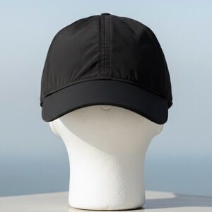 Lululemon Athletica Fast and Free Ponytail Running Hat Laser Cut Floral Black